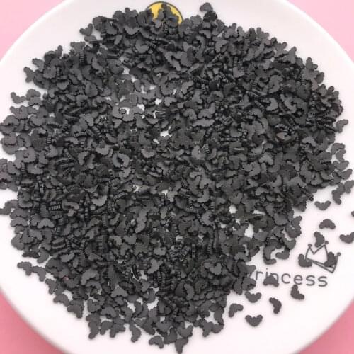 20g/Lot Hot Selling Clay Halloween Black Bat Sprinkle , Cute Spider Slice for Crafts Making, Phone Deco, DIY Scrapbooking