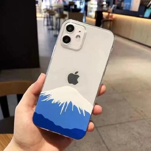 Fashion mountain Phone Case for iPhone 12 Mini 12 11 Pro X XS Max XR 8 7 6 6s Plus Soft Clear чехол на айфон Cover