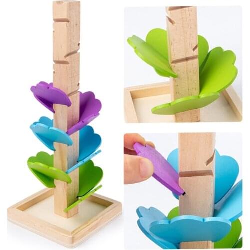 Montessori Block Disassembled Stacking Toy Interactive Educational Baby Blocks Toddlers Sensory Gift DIY Tumble Tower