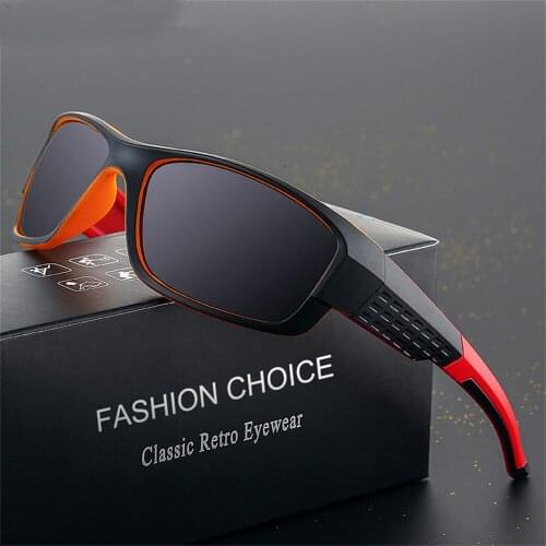 Polarized Sunglasses Men Brand Designer Sun Glasses Square Coating Black Fishing Driving Eyewear Goggle Oculos