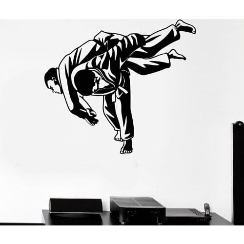 MMA Fight Wall Decal Martial Arts Jiu Jitsu Sports Vinyl Wall Stickers For Bedroom House Decoration Wallpapers Fashion C810