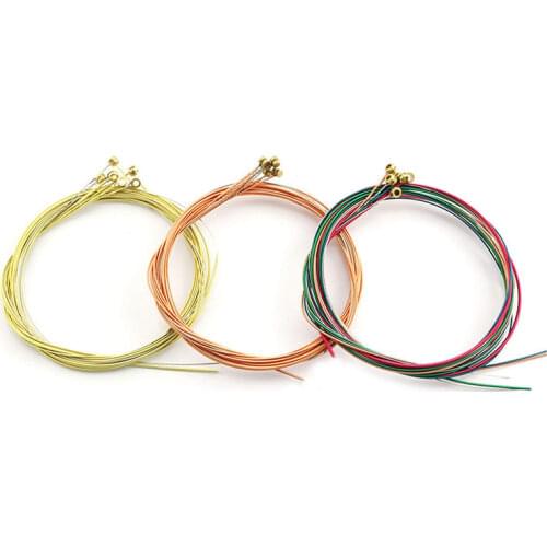 New 6Pcs Pure Copper Strings 1-6 for Classical Classic Guitar Strings Steel Wire Classic Acoustic Folk Guitar Parts Accessories