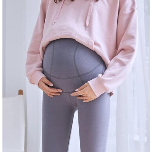 Autumn And Winter New Style Stereo Car Line High-waisted Abdominal Support Cotton Pregnant WOMENS Leggings