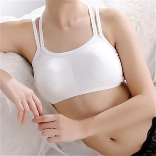 Fit For 10-20T Young Girl Bralette Bra Female Tops Lace Strap Wrapped Chest Shirt Top Underwear Bras For Girl