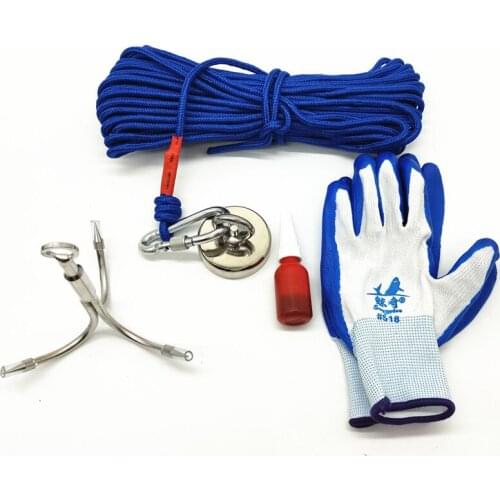 Fishing Magnets with 10m or 20m Rope Option Magnetic Material 150Kg Strong N35 Neodymium Permanent Magnet Round Thick Eyebolt