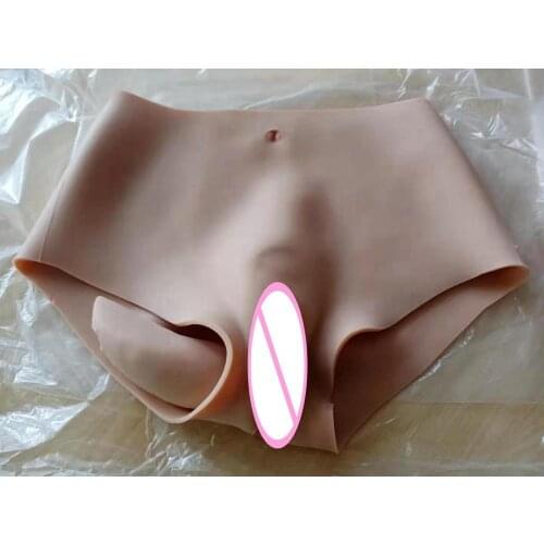 70CM Enhancer Hip Silicone Realistic Vagina Panty Shemale Crossdresser Pussy Pants Transgender Artificial Sex Fake Underwear 1G