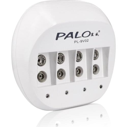 PALO Smart Charger for 9v Nimh Lithium Rechargeable Battery 6F22 9V Li-ion Nimh Rechargeable Battery 9v