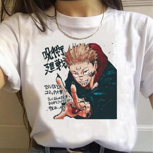 SUNOWE 2021 Japanese Anime Jujutsu Kaisen T Shirt Men Women Kawaii Summer Tops Yuji Itadori Cartoon Unisex Graphic Tees