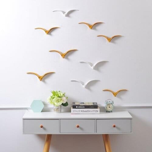 Three-dimensional small bird seagull big goose hanging wall creative living room background wall decoration pendant