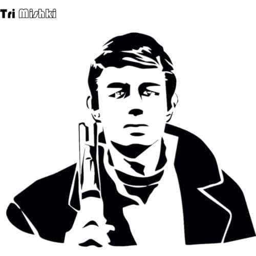 Tri Mishki HZX073 15*17.4cm 1-4 pieces car sticker whats up man sergey bodrov auto car stickers