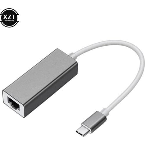 External Wired Type USB C to RJ45 Ethernet Adapter Network Card USB Type-C to Ethernet 10/100Mbps Lan for MacBook Windows 7/8/10