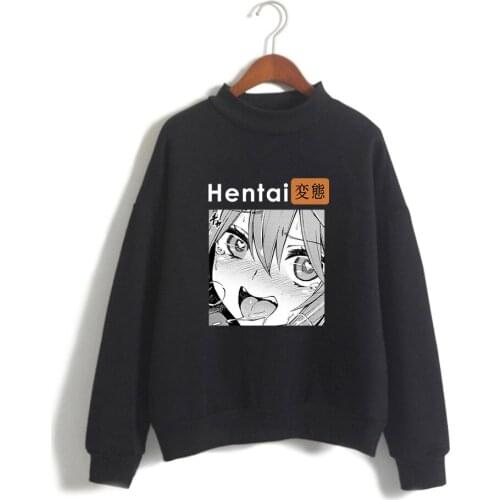 Hentai Fashion Printed Turtleneck Sweatshirts Women/Men Long Sleeve Sweatshirts 2020 Hot Sale Casual Streetwear Clothes