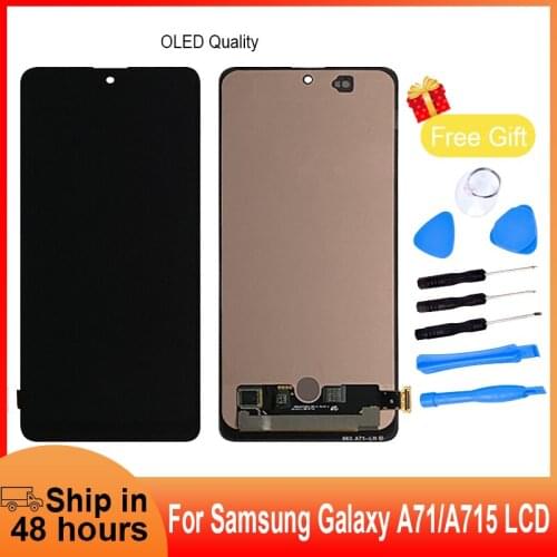 OLED For Samsung Galaxy A71 A715 LCD Display Touch Screen Digitizer Assembly Replacement For Samsung A71 Display A715 A715F A715