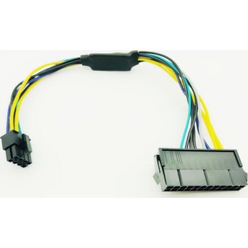 10PCS 24Pin to 8Pin Power Cable for Dell 30cm Optiplex 3020 7020 9020 ATX Power Supply Motherboard Adapter Cable ATX 24P to 8P