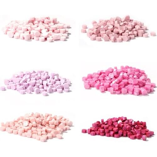 100pcs Handcraft Tools Sealing Wax Stamp DIY Card Art Decoration Documents Making Tools Pink Series Elegant Lacquer Wax