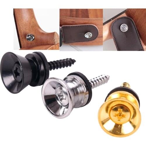 2Pcs Hot Guitar Strap Lock Locking Pegs Pin Metal End Strap Button for Acoustic Classical Bass Guitar Ukulele Guitar Accessories