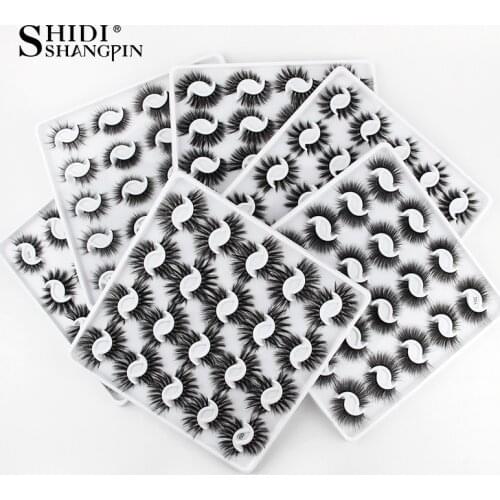 20Pairs 3D Mink Lashes Fluffy Soft Wispy Volume Natural long False Eyelashes Eye Lashes Reusable Eyelashs Makeup Tool Faux Cils