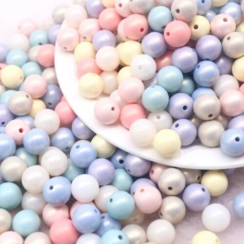 10mm Symphony Acrylic Spacer Beads Imitation Round Loose Pearsl Beads for Jewelry Making DIY Garment Perle Beads