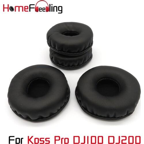 Homefeeling Ear Pads For Koss Pro DJ100 DJ200 Earpads Round Universal Leahter Repalcement Parts EarCushions