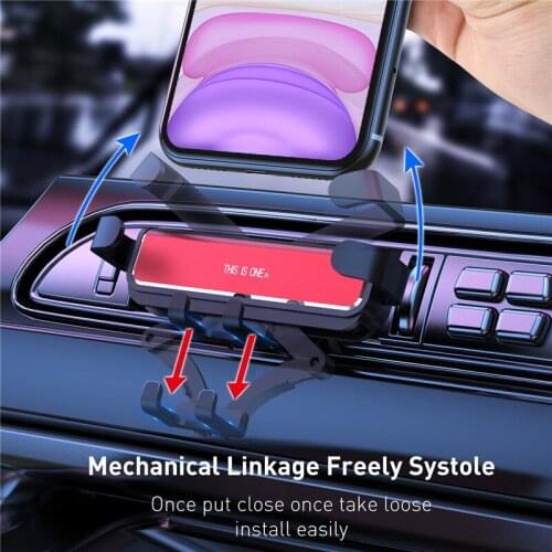 Automatic Gravity Car Holder For Phone in Car Air Vent Clip Mount No Magnetic Mobile Phone Holder Stand For iPhone Xiaomi