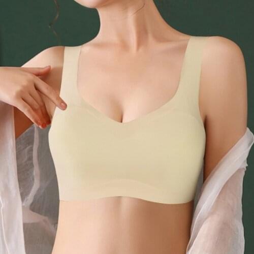 Sexy Women Bras Push Up bra Gather Bralette Seamless Bra Wire Free bra Femme Comfort Underwear bra Solid Color Vest Brassiere