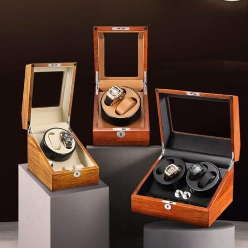 Handmade Box Top Rosewood Automatic Mechanical Watch Winder Winding Rotator Case Cabinet Battery Remontoir Watchwinder 4+6/2+3