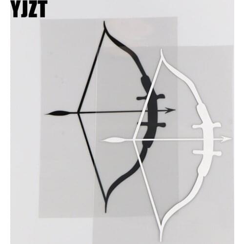YJZT 11.6CM*17.1CM Weapon Bow And Arrow Car Stickers Pattern Decorative Vinyl Decals 1A-0312