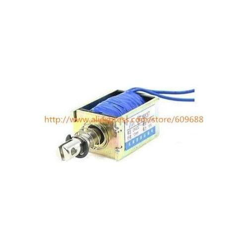 JF-0837B DC 24V 400mA Push Pull Type Open Frame Solenoid Electromagnet 10mm 19N 4LB,Power Accessories