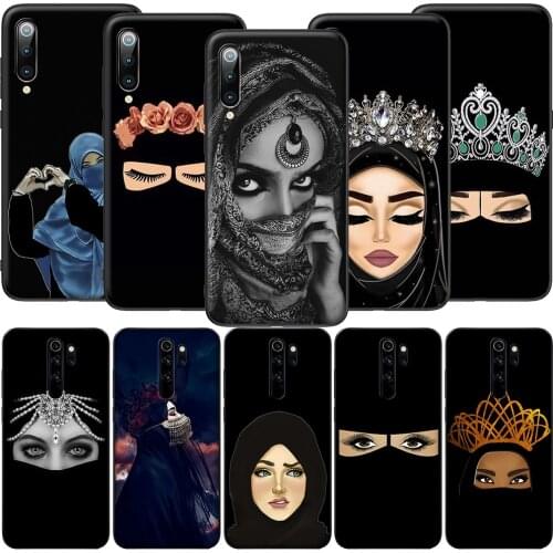 GX168 Oriental Women In Hijab Face Case for Xiaomi Note 10 8Lite CC9 9 9T 10T A1 A2 A3 5X 6X F1 Poco F2 X3 NFC M3 Pro Lite