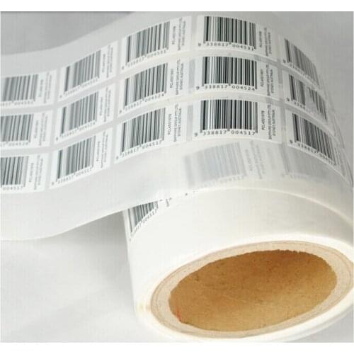 Customized Pre printed barcode labels sticker self adhesive label