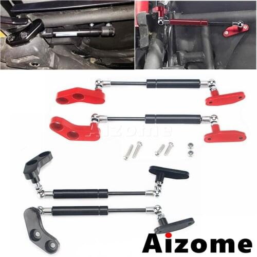 ATV/UTV Accessories Billet Aluminum Left & Right Door Opener Kits For Can-Am Maverick X3 & X3 Max 4x4 Door Black/Red 2017-2020