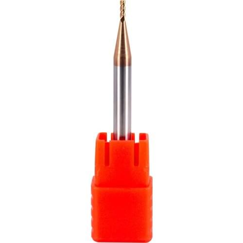 1pcs 2flute HRC60 coating solid carbide end mill 0.2 0.3 0.4 0.5 0.6 0.9 micro flat end milling cutter for CNC deep processing