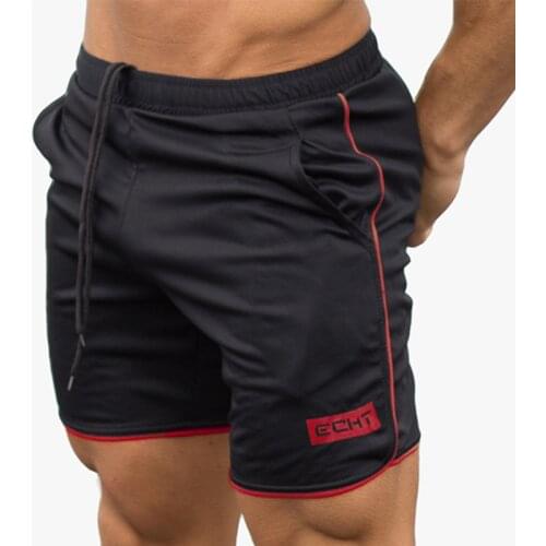 New Men Fitness Bodybuilding Shorts Man Summer Workout Male Breathable Mesh Quick Dry Sportswear Jogger Beach Short Pants