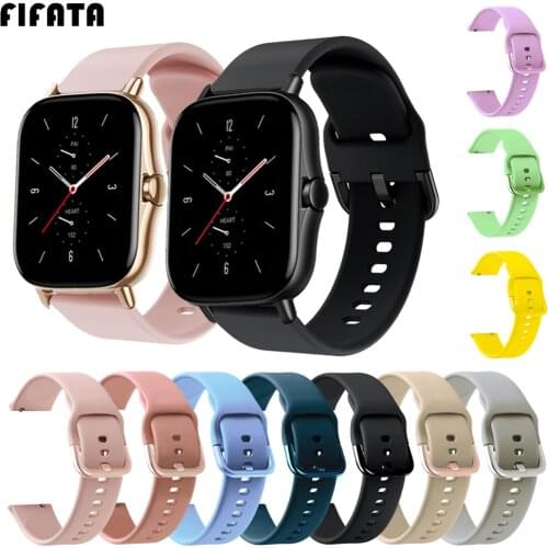 FIFATA For Huami Amazfit GTS 2/Mini Watchband Smart Watch Sports Wrist Band For Xiaomi Amazfit Bip S/U/Pro/GTR Silicone Bracelet