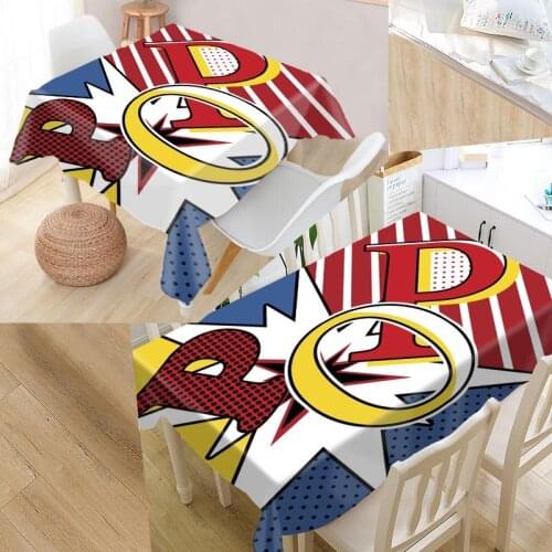 Shunqian Custom comic pop art Tablecloth Square /Rectangular Tablecloth For Wedding Table Cloth Cover TV Covers Tea Tablecloth
