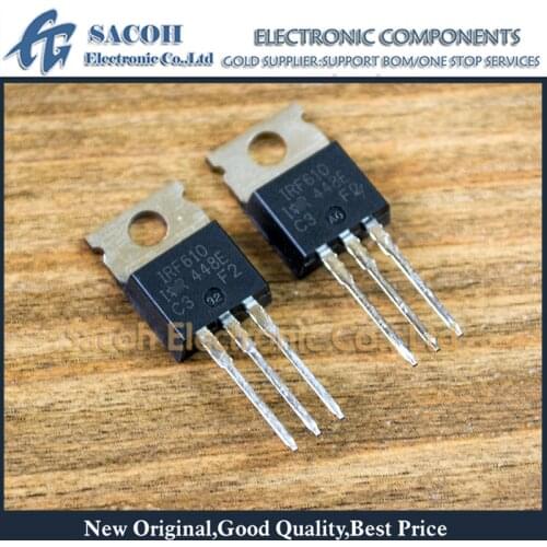Free Shipping 10Pcs IRF610PBF IRF610A IRF610 TO-220 3.3A 200V N-ch Power MOSFET transistor