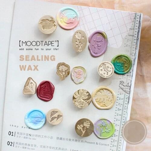 Cute Asuka Wax Seal Alice Wax Stamp Retro Paint Seal Handbook Seal Wedding Greeting Card Sealing Decoration Gift Diameter 2.5cm