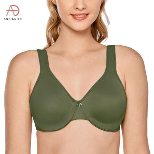 Womens Plus Size Smooth Full Figure Large Busts Underwire Seamless Minimizer Bras