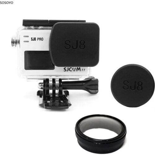 1pcs Waterproof Case Lens Cover + 1pcs Protector Cap Lens Hood + UV Lens filter For SJCAM SJ8Pro SJ8plus SJ8Air Action Camera