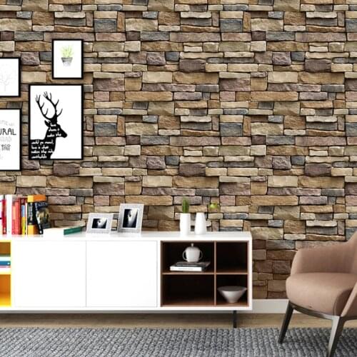 3D Brick Wallpaper Living Room Decoration Paper Kitchen Waterproof Self-adhesive Wall Sticker Bedroom Moisture-Proof Wallpapers