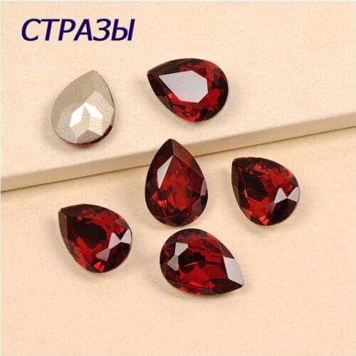 4320 Siam Shape Dorp Cut Crystal Rhinestone Loose Rhinestones K9 Glass Piontback Strass Crystal Clothing Jewelry Accessories