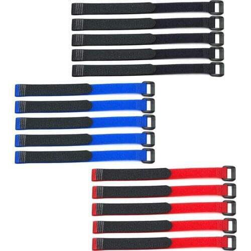 5PCS 20/30*2 cm Lipo Battery Tie Multicolor Cable Tie Down Strap For RC Helicopter High Quality Antiskid Durable Nylon Straps