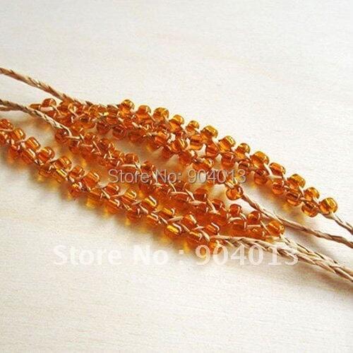 50pcs Free shipping Fashion braided Orange color 2 layer raffia bracelets jewelry, woven friendship Love lucky grass Bangle