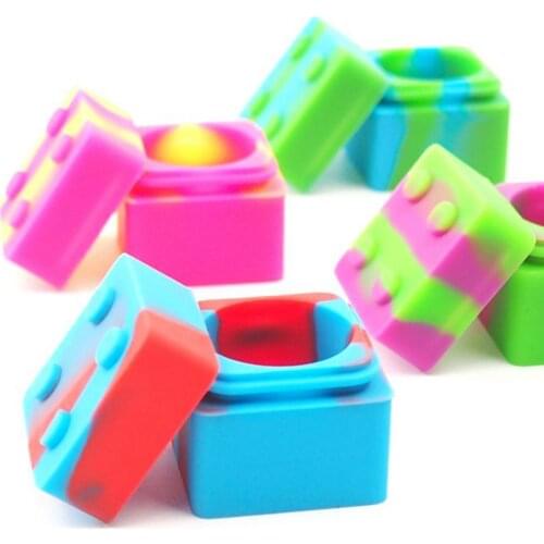 50Pcs Silicone Jar 9ml Kitchen Container Storage Box Oil Wax Dab Case Cigarette Accessories Tobacco Smoke Shisha Chicha Hookah