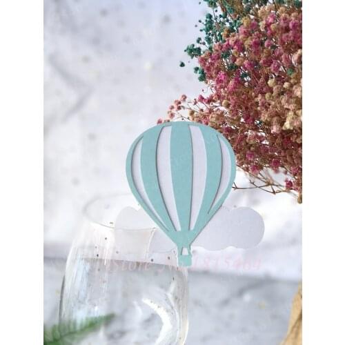 50pcs Balloon Wine Glass Place Name Cards Markers Party Table Invitation Cards Party Event Decoration Supplies