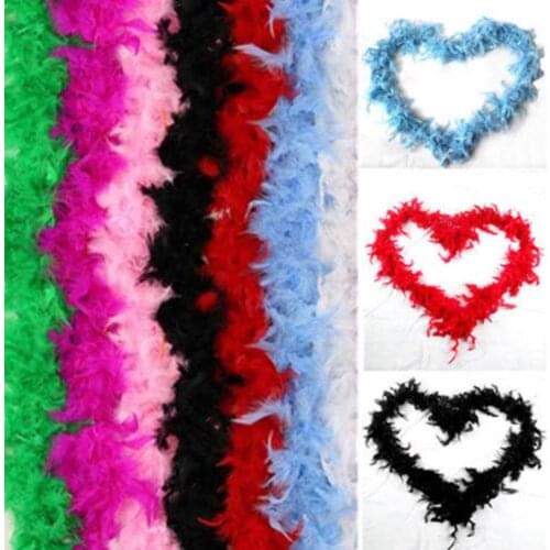 2M Clothing Accessories Turkey Feather Boa Multi Color Strip Fluffy Craft Costume Hen Night Dressup Wedding Fancy Party