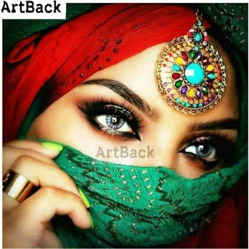 New diy 5d diamond painting woman full square diamond mosaic religious female diamond embroidery india