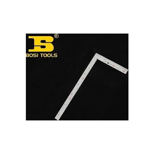 BOSI Polished 150mm/300mm Two-Side Metric/ Inch Steel Carpenters Square