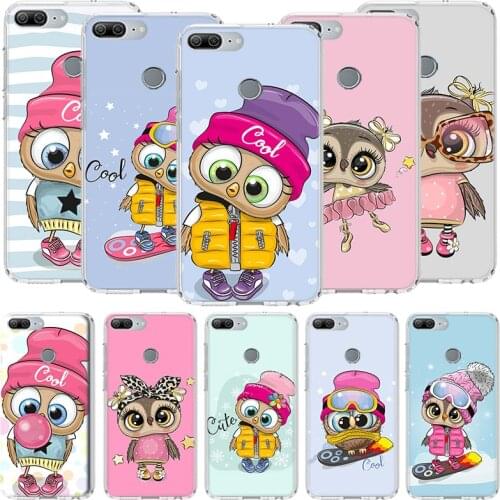 Cute Owl Hearts Lover Christmas Phone Case For Huawei Honor 20 10 20i 10i 9 9X 8A 8S 8X 7X 7A Y9 Y7 Y6 Y5 Lite Pro V20 V30 Shell