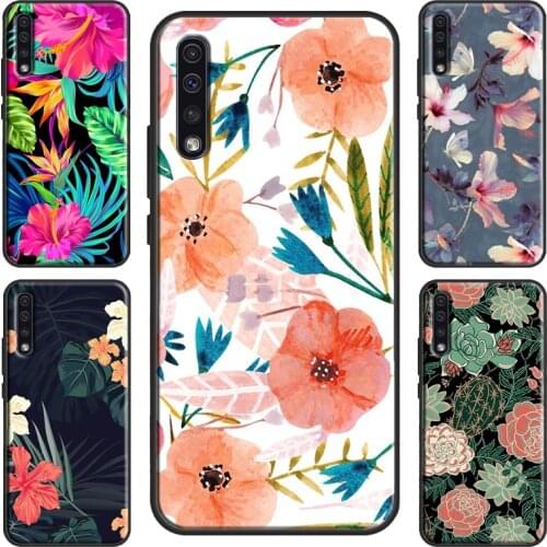 Tropical Flowers Case For Samsung S20 S9 S10 Plus Note 20 Ultra Galaxy A70 A50 A71 A51 A40 A10 A20e A21S